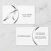 ピラティスインストラクターピラティス抽象芸術ピラティス 名刺 (正面/裏面)