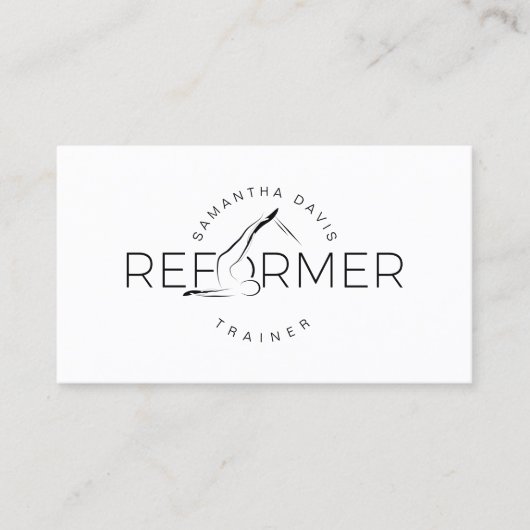 ピラティスインストラクターピラティス改革名刺 名刺 (正面)