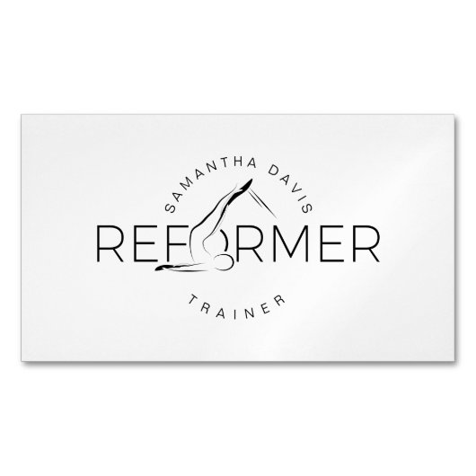 ピラティスインストラクターピラティス改革 マグネット名刺 (正面)