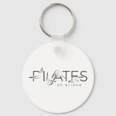 ピラティスインストラクターピラティス文字クラシック キーホルダー (裏面)