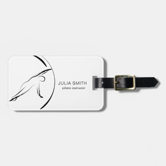 ピラティスインストラクターピラティス ラゲッジタグ (正面横)