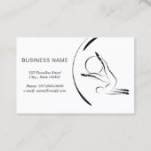 ピラティスインストラクターピレートボールでポーズ 名刺 (裏面)