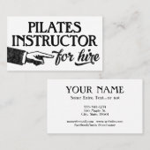 ピラティスインストラクター名刺 – カッコいいヴィンテージ 名刺 (正面/裏面)