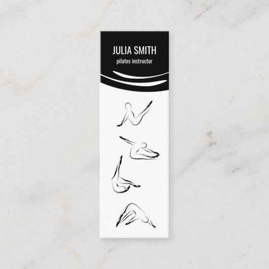 ピラティスインストラクター4ピラティス スキニー名刺 (正面)