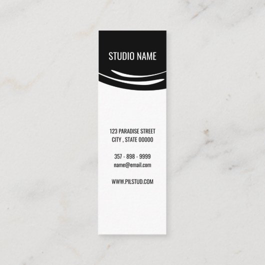 ピラティスインストラクター4ピラティス スキニー名刺 (裏面)