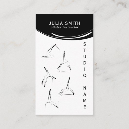 ピラティスインストラクター 名刺 (正面)