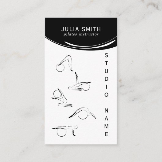 ピラティスインストラクター 名刺 (正面)