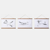 ピラティスエクササイズ 吊り下げ型タペストリー (トリプル)