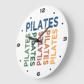 ピラティスカラフルキュート ラージ壁時計 (傾斜)