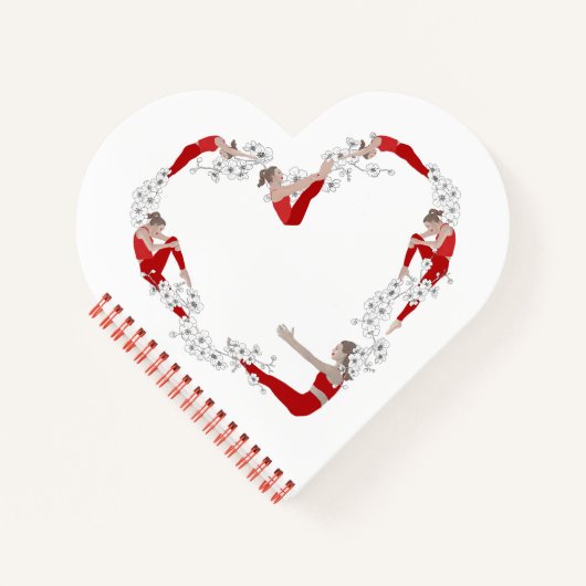 ピラティスハートスパイラルノートブック ノートブック (正面)