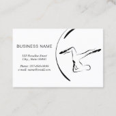 ピラティスミニマルインストラクターピラティスが両面ポーズ 名刺 (裏面)