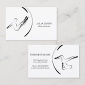 ピラティスミニマルインストラクターピラティスが両面ポーズ 名刺 (正面/裏面)