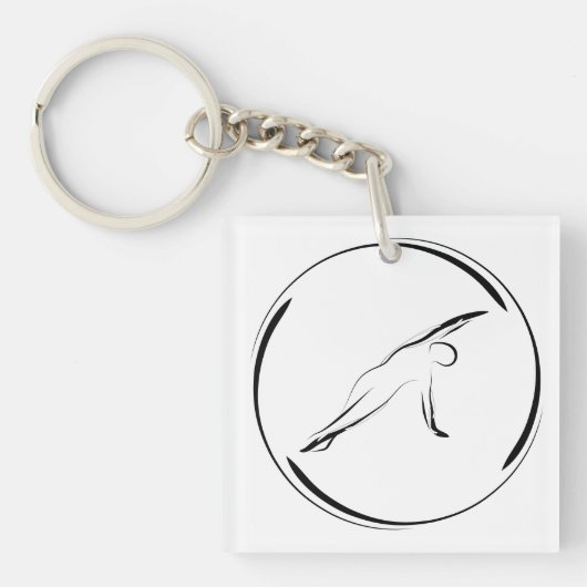 ピラティス側ベンドポーズ キーホルダー (正面)