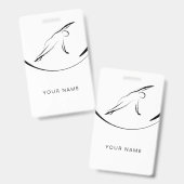 ピラティス側ベンドポーズ バッジ (正面＆裏面)