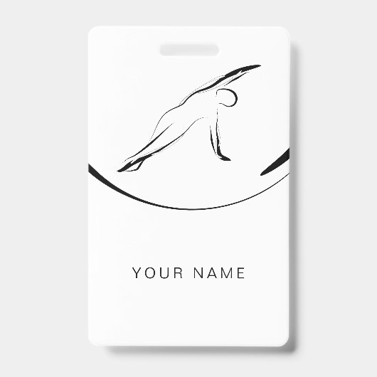 ピラティス側ベンドポーズ バッジ (正面)