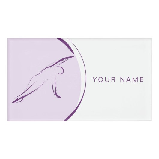 ピラティス側ベンドポーズ |色 名札 (正面)