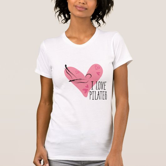ピラティス大好き ピラティスのポーズ Tシャツ (正面)