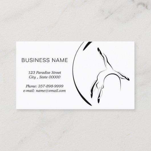 ピラティス指導者 ピラティス ポーズ ピラティス バレル 名刺 (裏面)