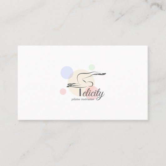 ピラティス文字Fポーズ | ピラティス文字（モノグラム） 名刺 (正面)