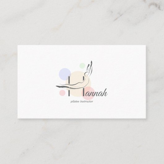 ピラティス文字Hポーズ | モノグラム文字Hピラティス 名刺 (正面)