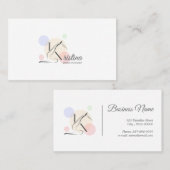ピラティス文字Kポーズ | モノグラム文字Kピラティス 名刺 (正面/裏面)
