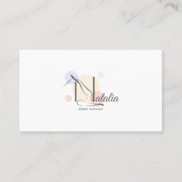 ピラティス文字Nポーズ | モノグラム文字Nピラティス 名刺