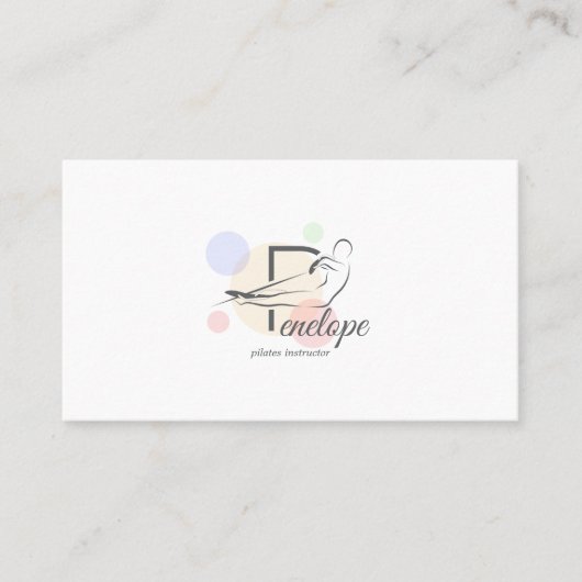 ピラティス文字Pポーズ | モノグラム文字Pピラティス 名刺 (正面)