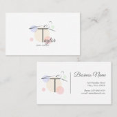 ピラティス文字Tポーズ | モノグラム文字Tピラティス 名刺 (正面/裏面)