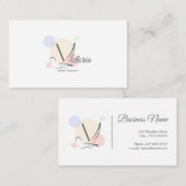 ピラティス文字Vポーズ | モノグラム文字Vピラティス 名刺 (正面/裏面)