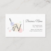 ピラティス文字Wポーズ | モノグラム文字Wピラティス 名刺 (裏面)