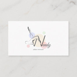 ピラティス文字Wポーズ | モノグラム文字Wピラティス 名刺