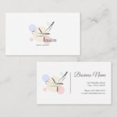 ピラティス文字Yポーズ | モノグラム文字Yピラティス 名刺 (正面/裏面)