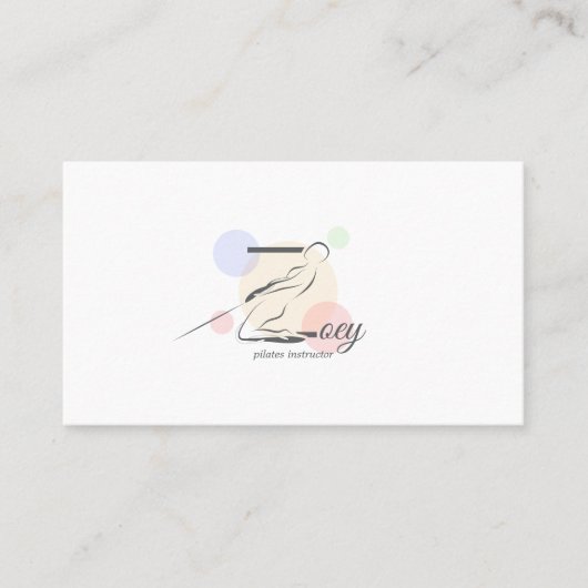 ピラティス文字Zポーズ | モノグラム文字Zピラティス 名刺 (正面)