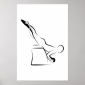 ピラティス白鳥ダイビングポーズ – Wunda Chair ポスター (正面)