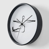 ピラティス脊髄ツイストポーズ – マット 壁時計 (傾斜)