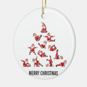 ピラティス サンタ マット クリスマス セラミックオーナメント (左)