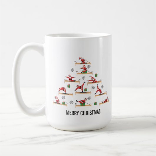 ピラティス サンタ リフォーマー クリスマス コーヒーマグカップ (左)