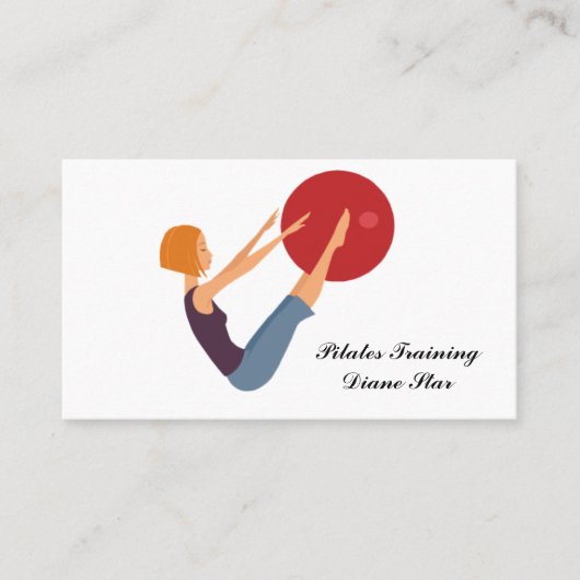 ピラティス・トレーニング・ビジネス・カード 名刺 (正面)