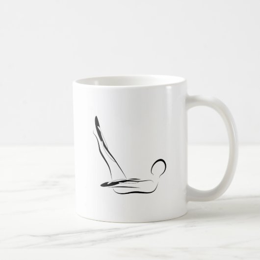 ピラティス ポーズ コーヒーマグカップ (右)