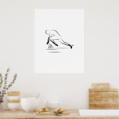 ピラティス – リフォーマー上の膝のストレッチ ポスター (キッチン)