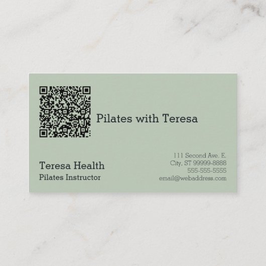 ピラティスQR 名刺 (裏面)