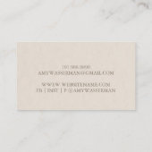 ピラテモダンスインストラクターロータスフラワー 名刺 (裏面)