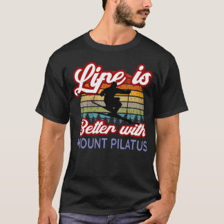 ピラトゥス山のお土産 人生はピラトゥス山があったほうがいい Tシャツ