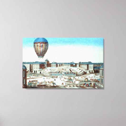 ピラトレデュロージエの熱気室の最初の飛行 キャンバスプリント (正面)