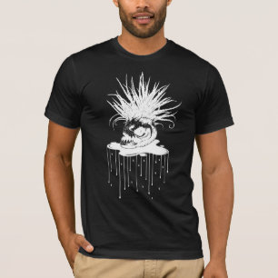 ピラニアの植物: BLKシリーズで白い Tシャツ