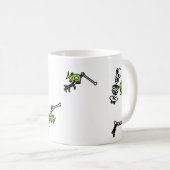 ピラニアはクールです。 (マグのデザインのまわりの覆い) コーヒーマグカップ (正面右)