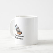 ピラニアは人々ですも コーヒーマグカップ (正面左)