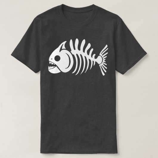 ピラニア骨格 Tシャツ (デザイン正面)