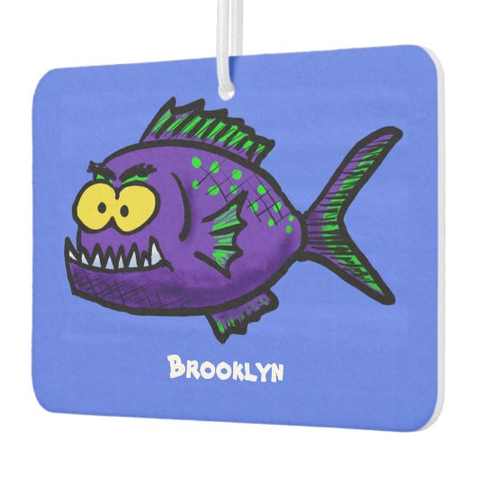 ピラニア魚の漫画 カーエアーフレッシュナー (左)