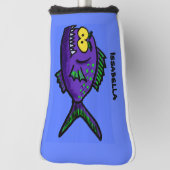 ピラニア魚の漫画 ゴルフヘッドカバー (回転90)